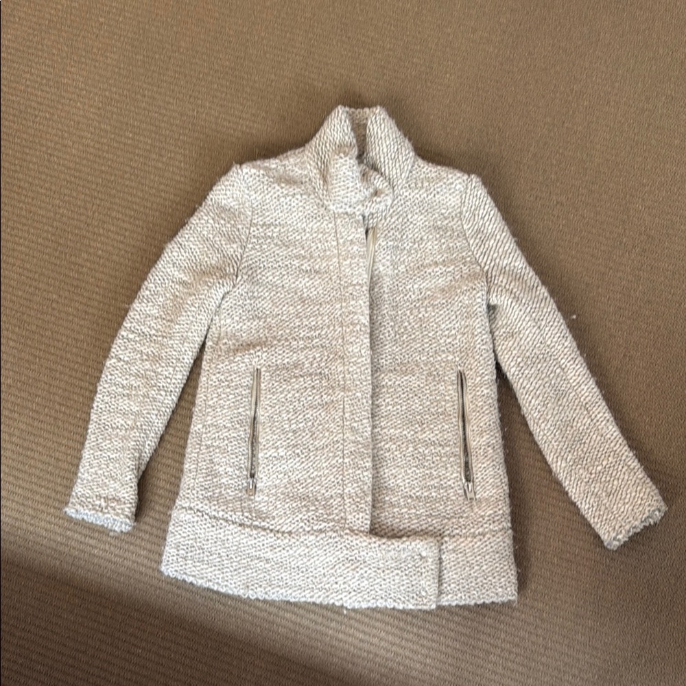 IRO Cream Tailored Blazer with Textured Wool Fabric
